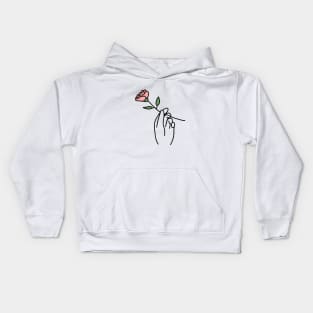 Hand with Rose Kids Hoodie